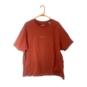 YoungLA Sz XL Block T-Shirt Orange Cotton Graphic Tee Workout Shirt Men